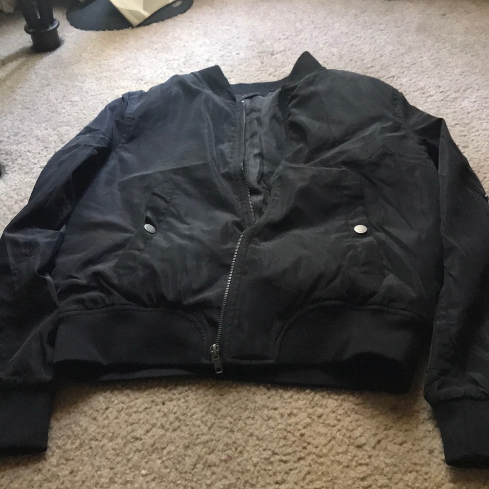Black bomber jacket